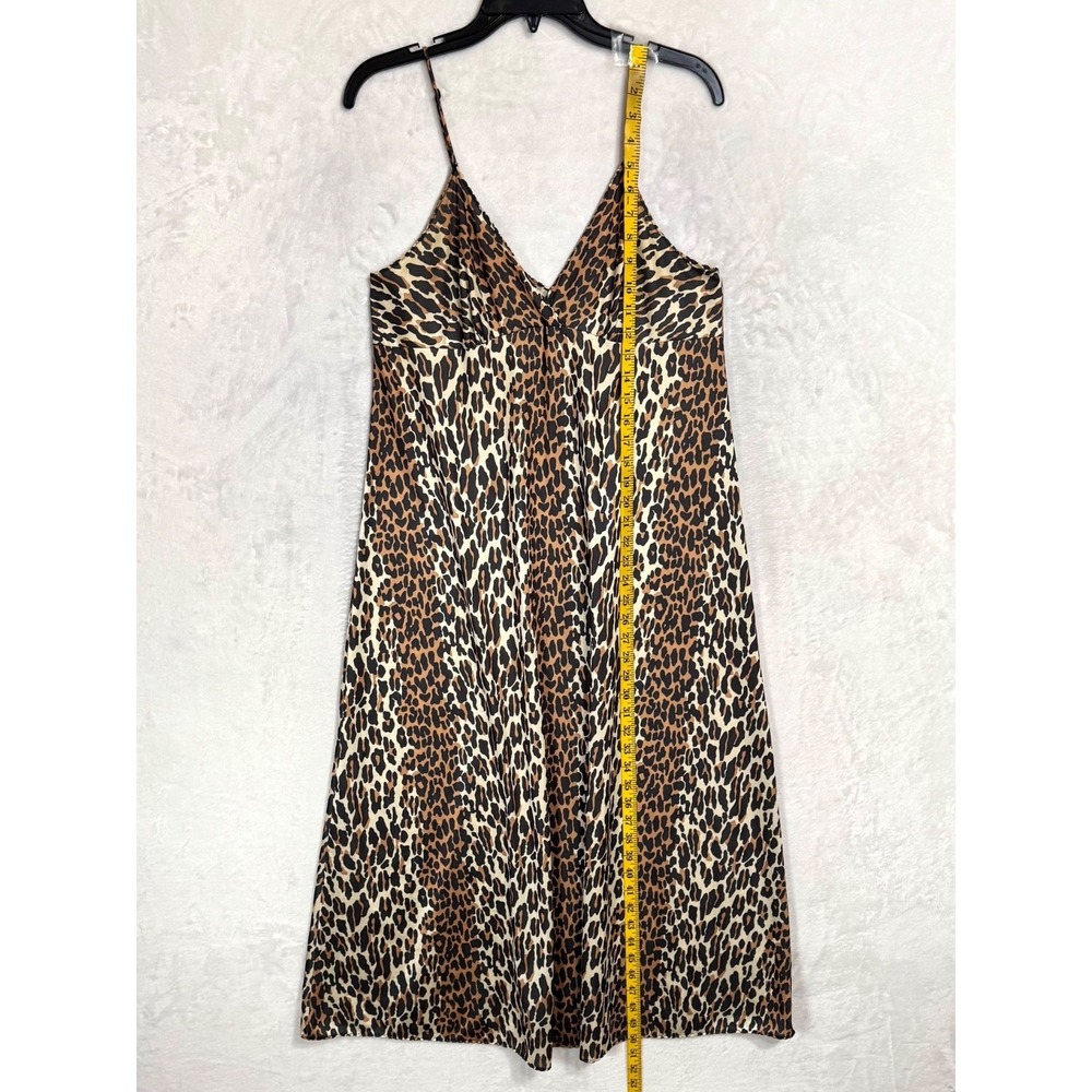 Vintage Vanity Fair Leopard Maxi Slip Dress Size M Nightgown Lingerie Mob Wife - Picture 12 of 16